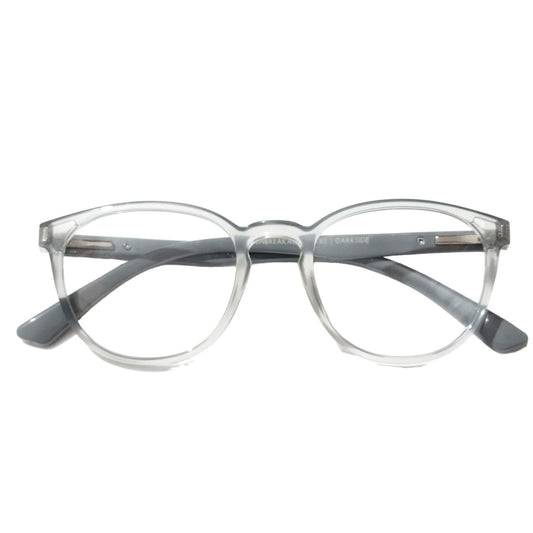 Transparent Grey Round Full Rim Spectacle Frame Glasses 206