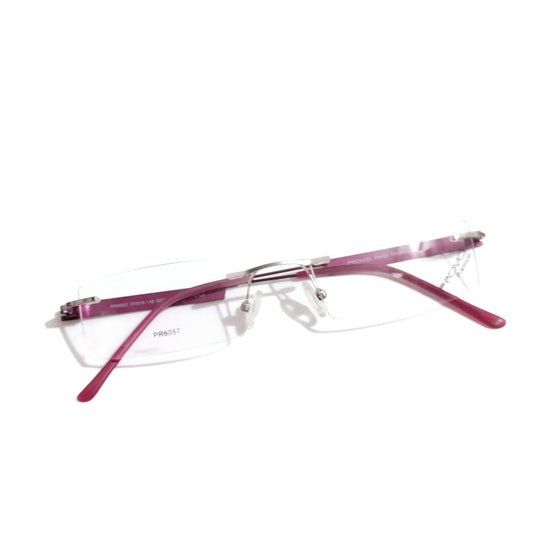 Purple Rimless Blue Light Blocker Computer Glasses 6057PR