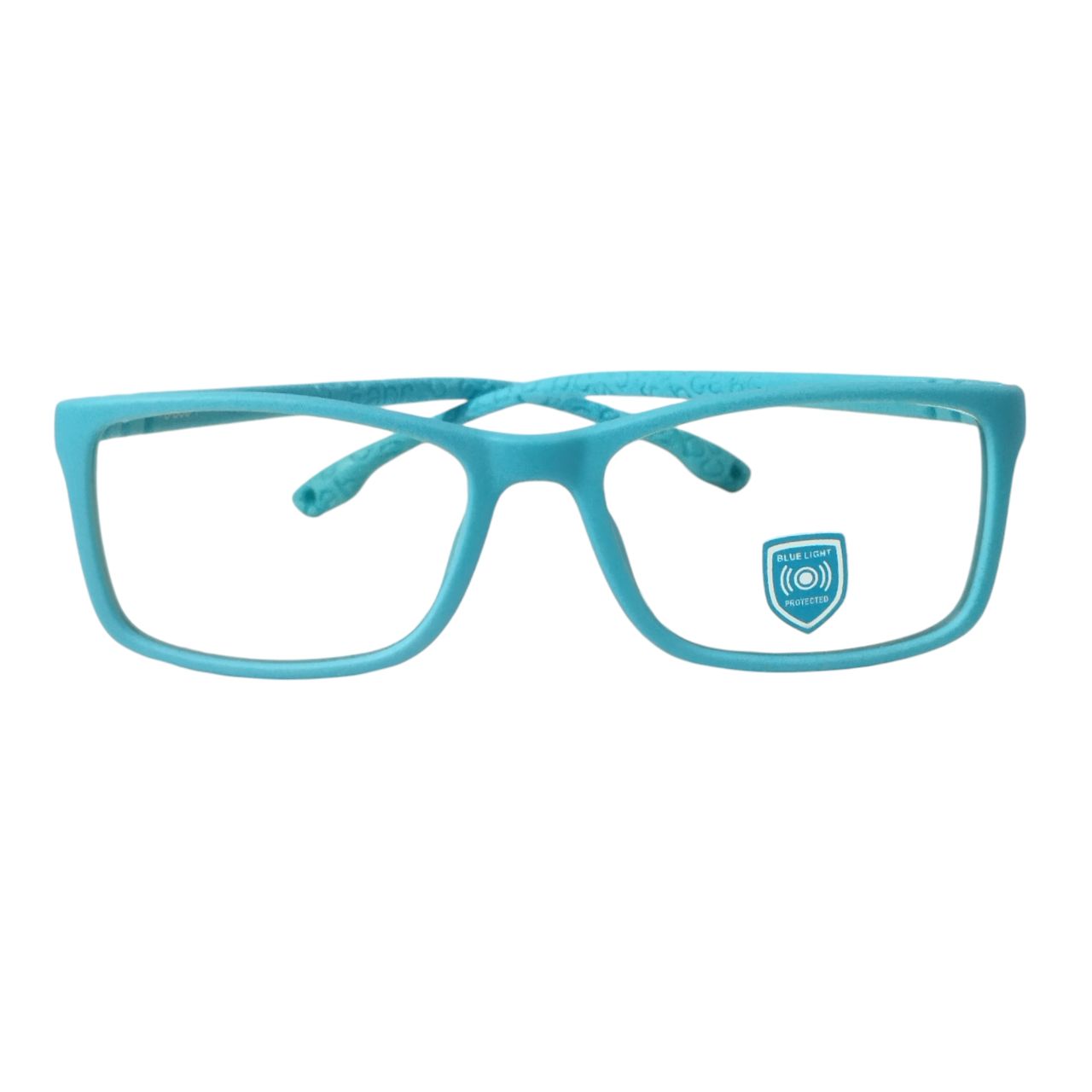 Light Aqua Blue Unbreakable Kids Flexible Rectangle Glasses Age 4 to 7 Years