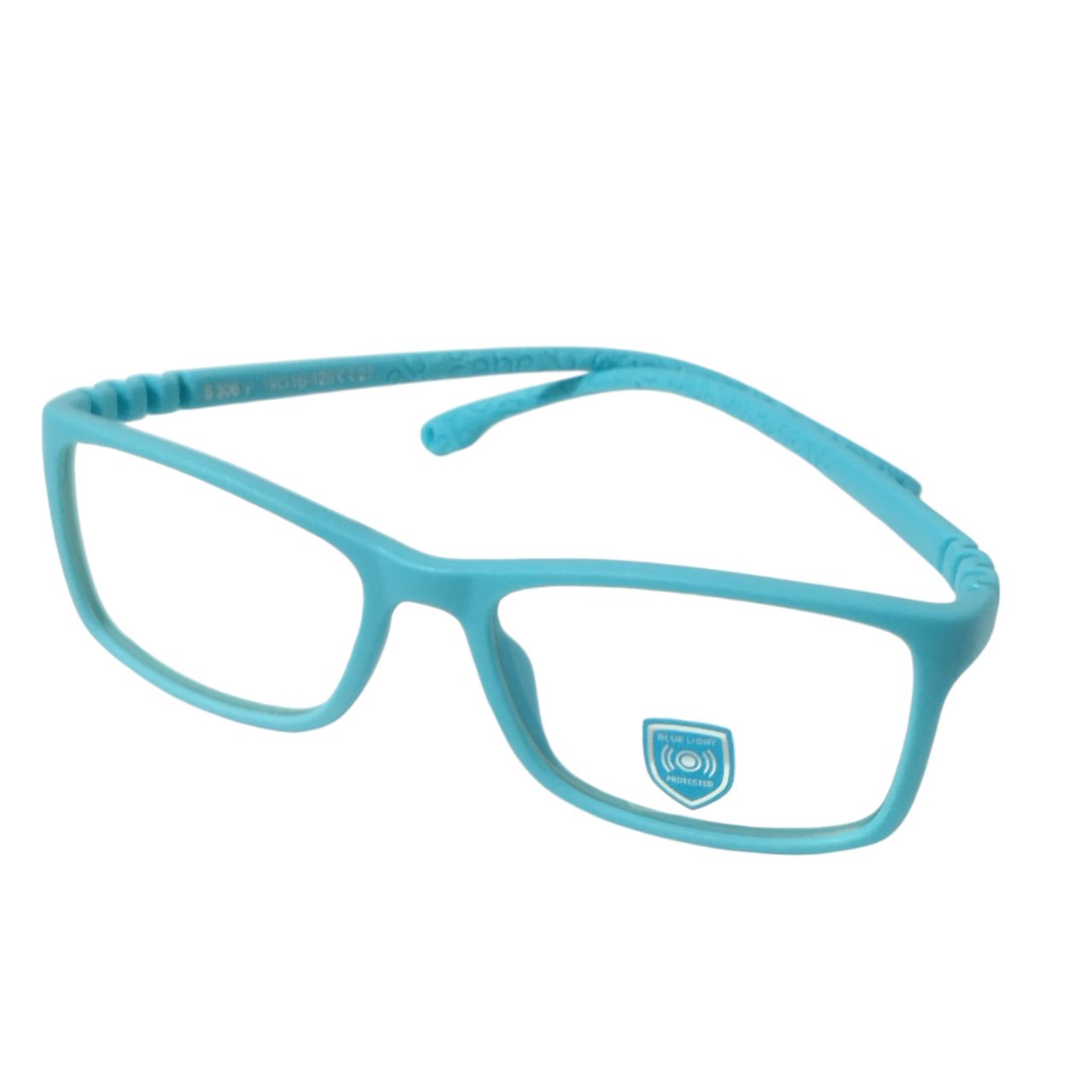 Light Aqua Blue Unbreakable Kids Flexible Rectangle Glasses Age 4 to 7 Years