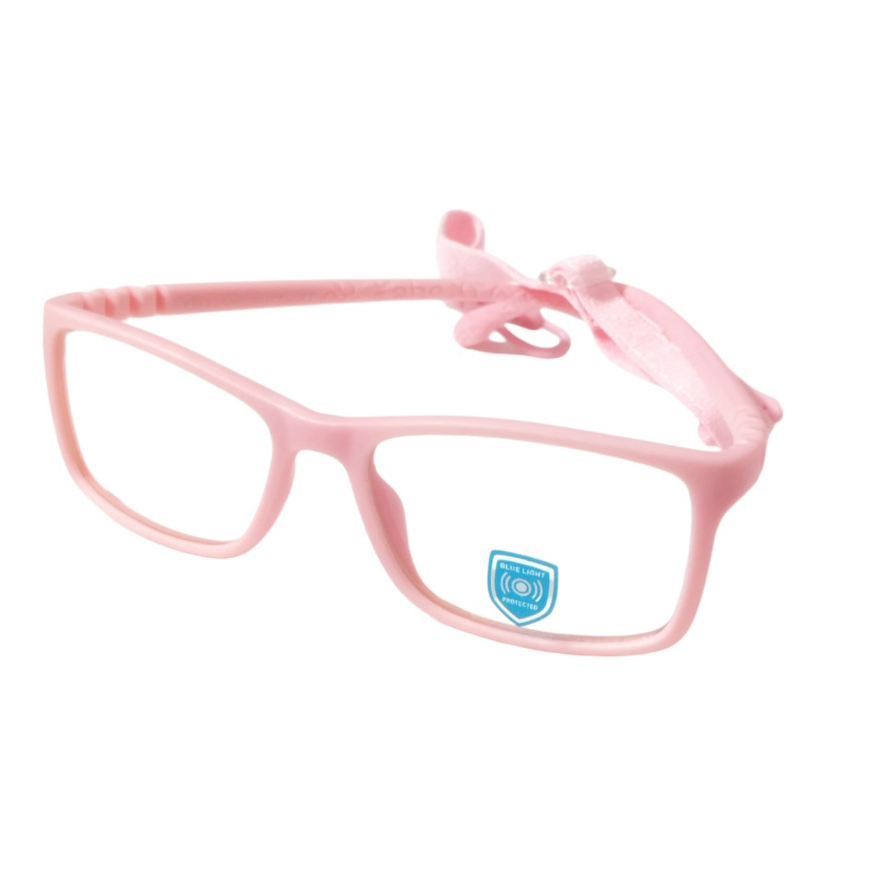 Light Pink Unbreakable Kids Flexible Rectangle Glasses Age 4 to 7 Years