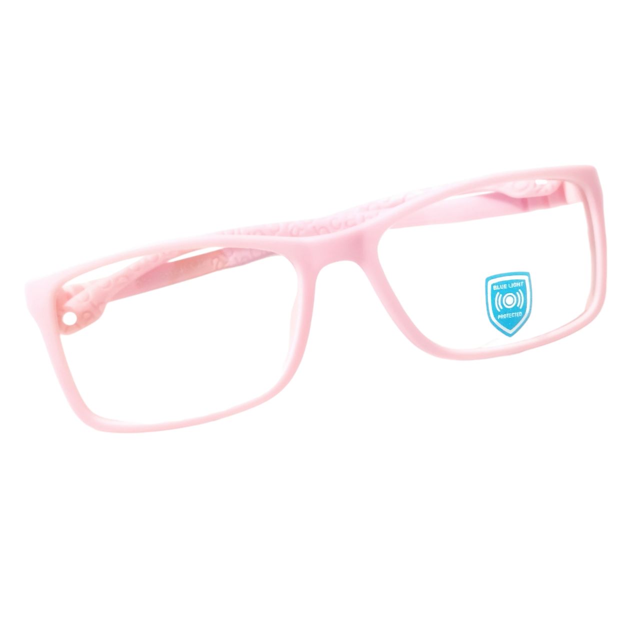 Light Pink Unbreakable Kids Flexible Rectangle Glasses Age 4 to 7 Years