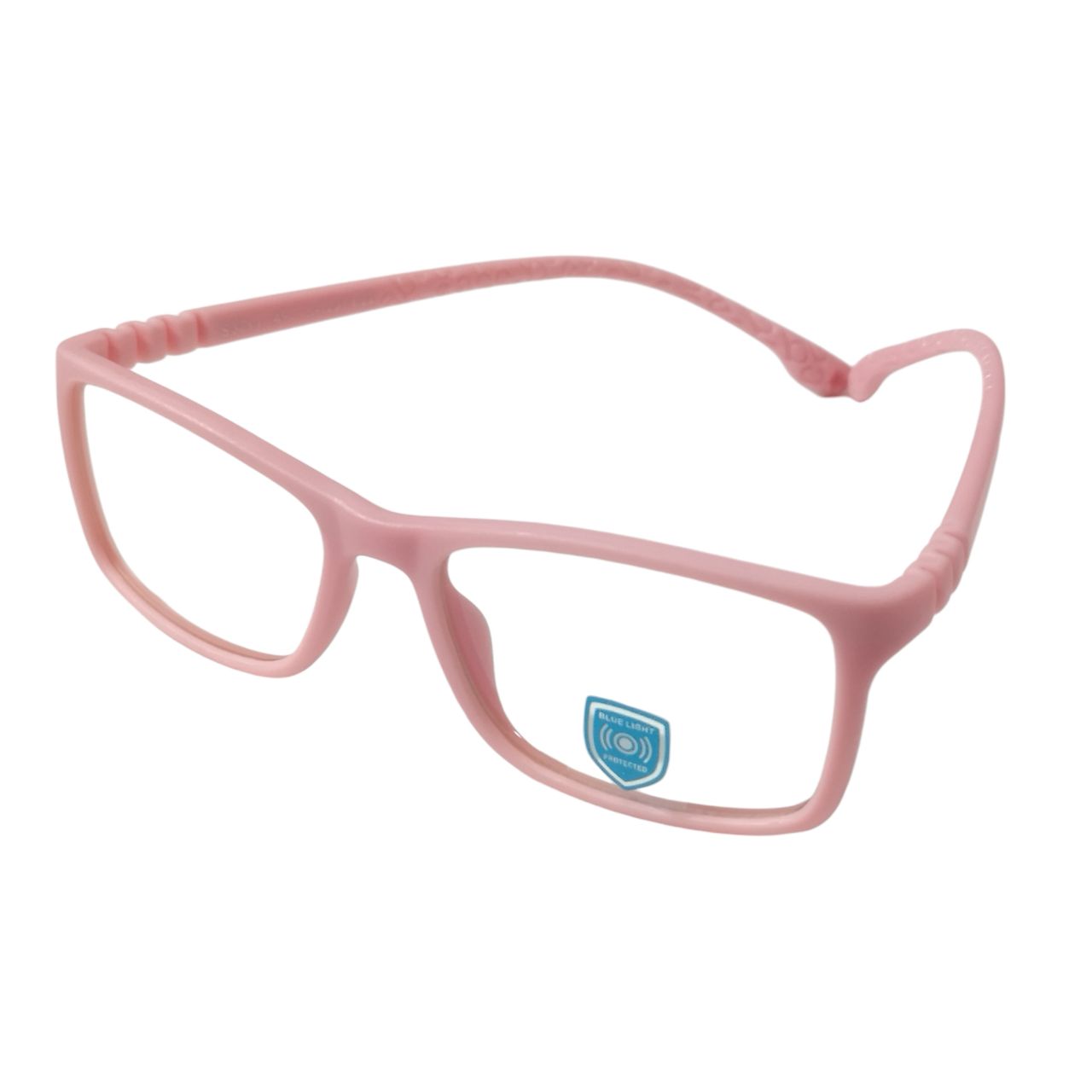 Light Pink Unbreakable Kids Flexible Rectangle Glasses Age 4 to 7 Years