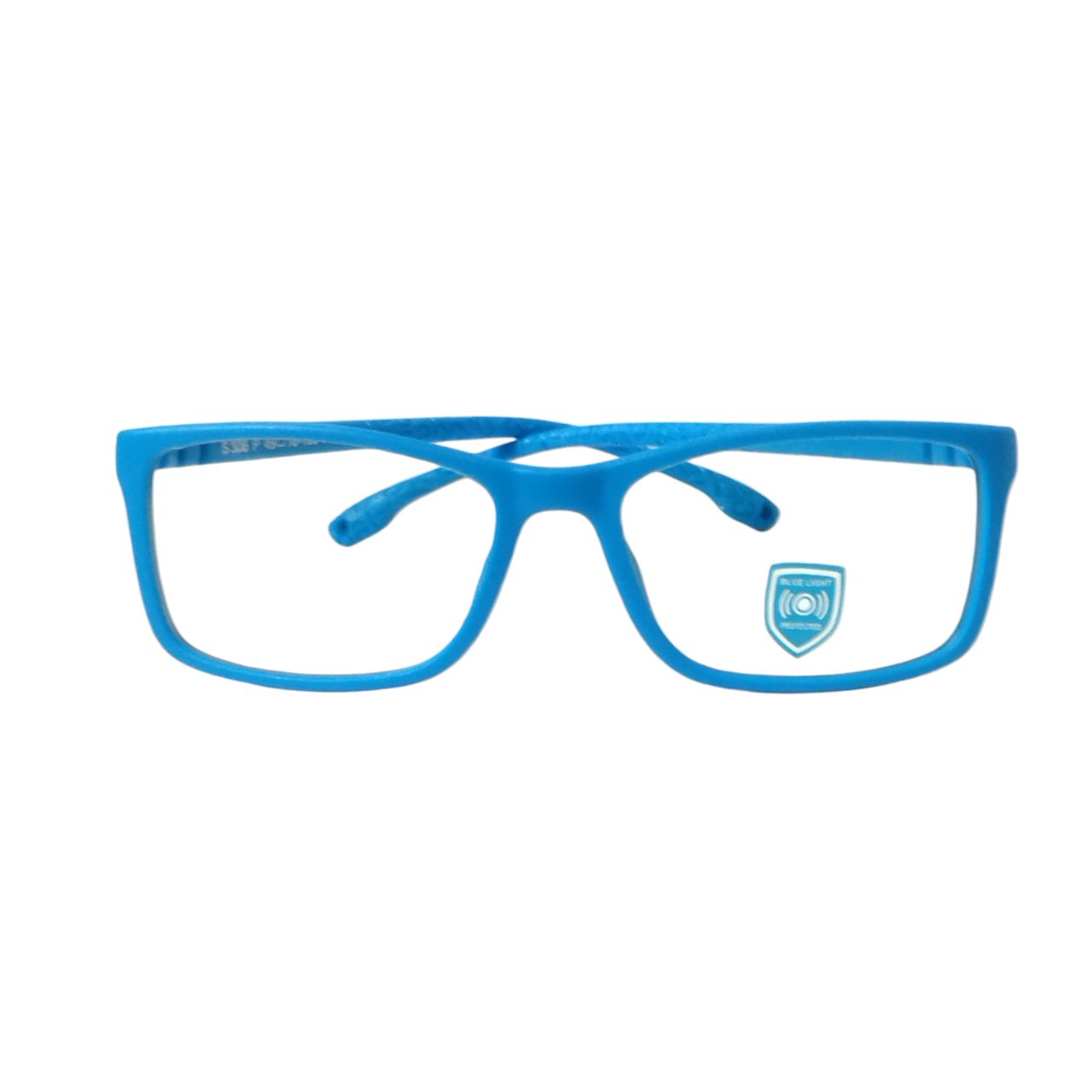 Sky Blue Unbreakable Kids Flexible Rectangle Glasses Age 4 to 7 Years