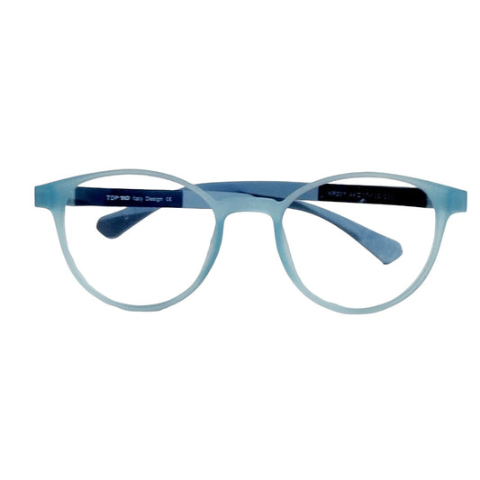 Sky Blue Round Glasses for Kids 7- 10 years Old