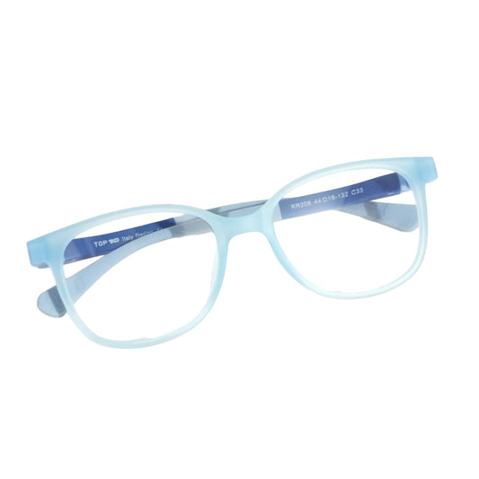 Blue Square Glasses for Kids 6-10 Years