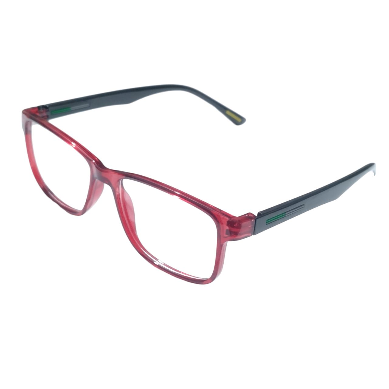 Red Rectangle Full Frame Glasses