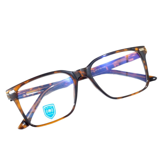 Luxury Brown Large Rectangle Full Frame Blue Light Filter Glasses M11