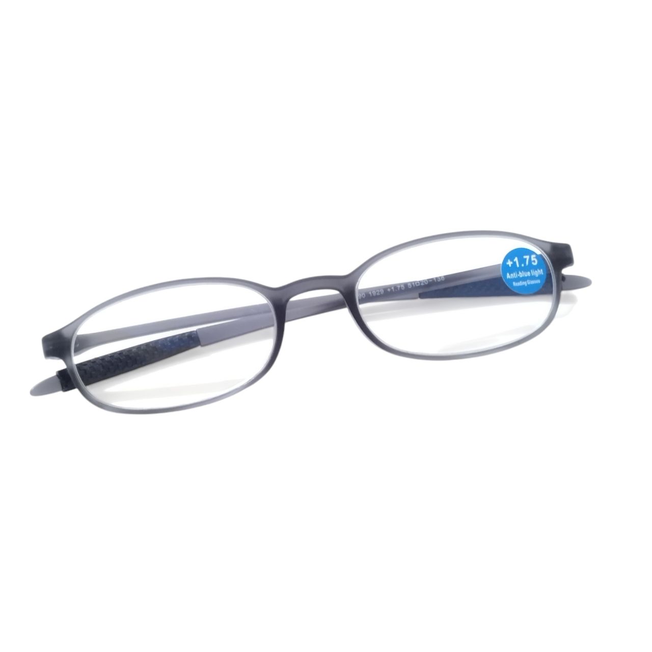 Grey Flexible Memory Anti Glare Blue Light Filter Reading Glasses