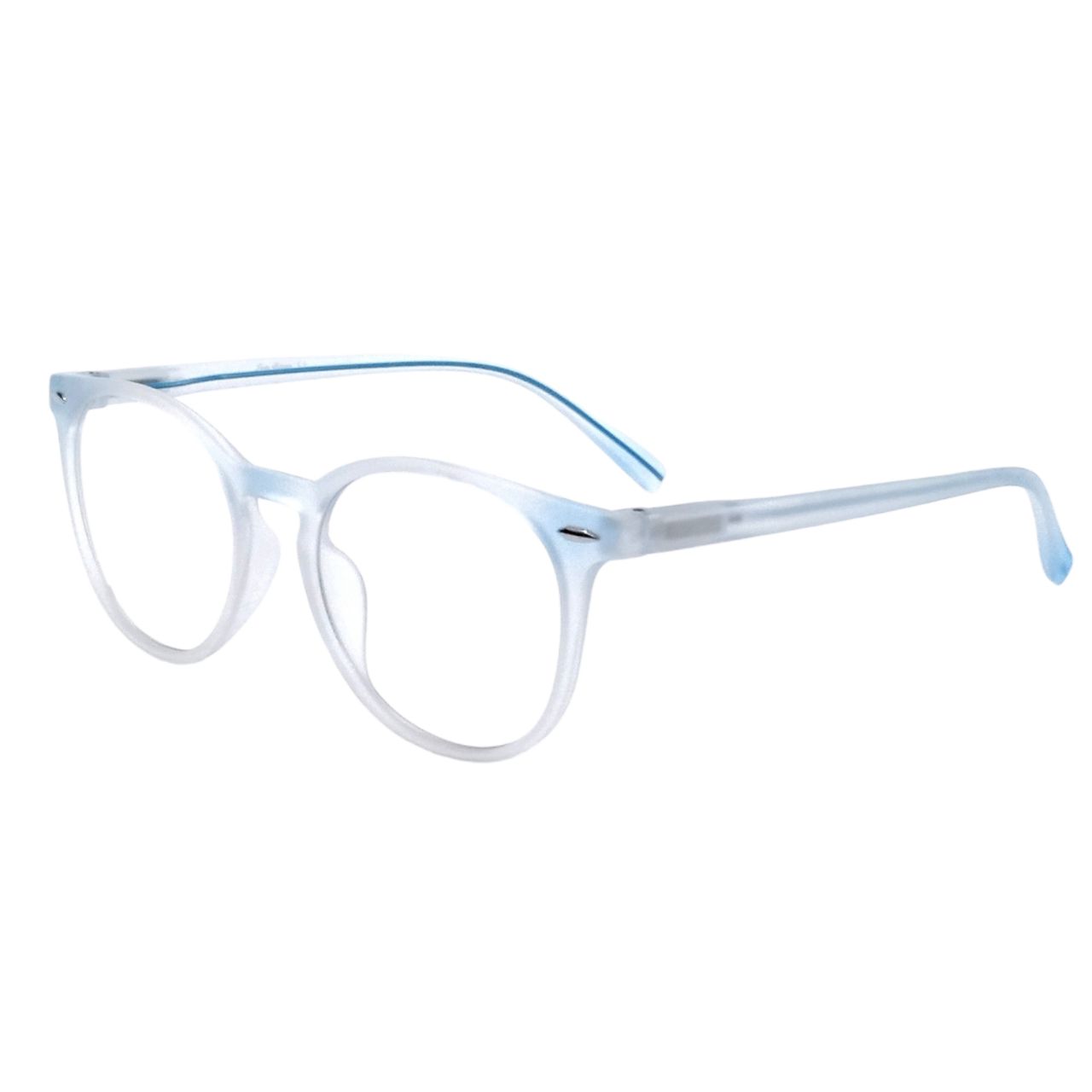 Round Frosted Transparent Anti Blue Light Glasses