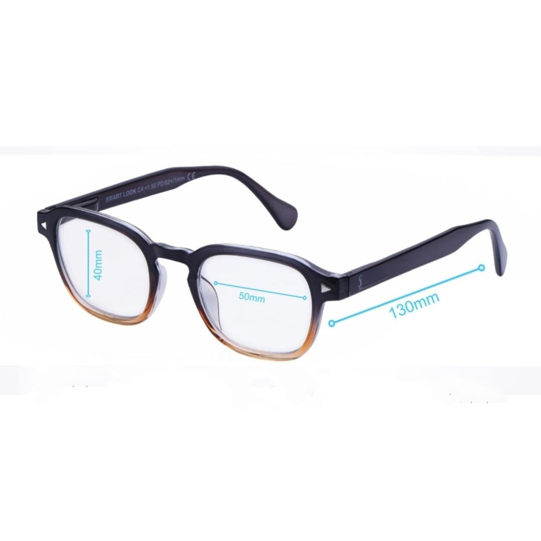 Luxury Artview Small Square Anti Blue Light Reading Glasses