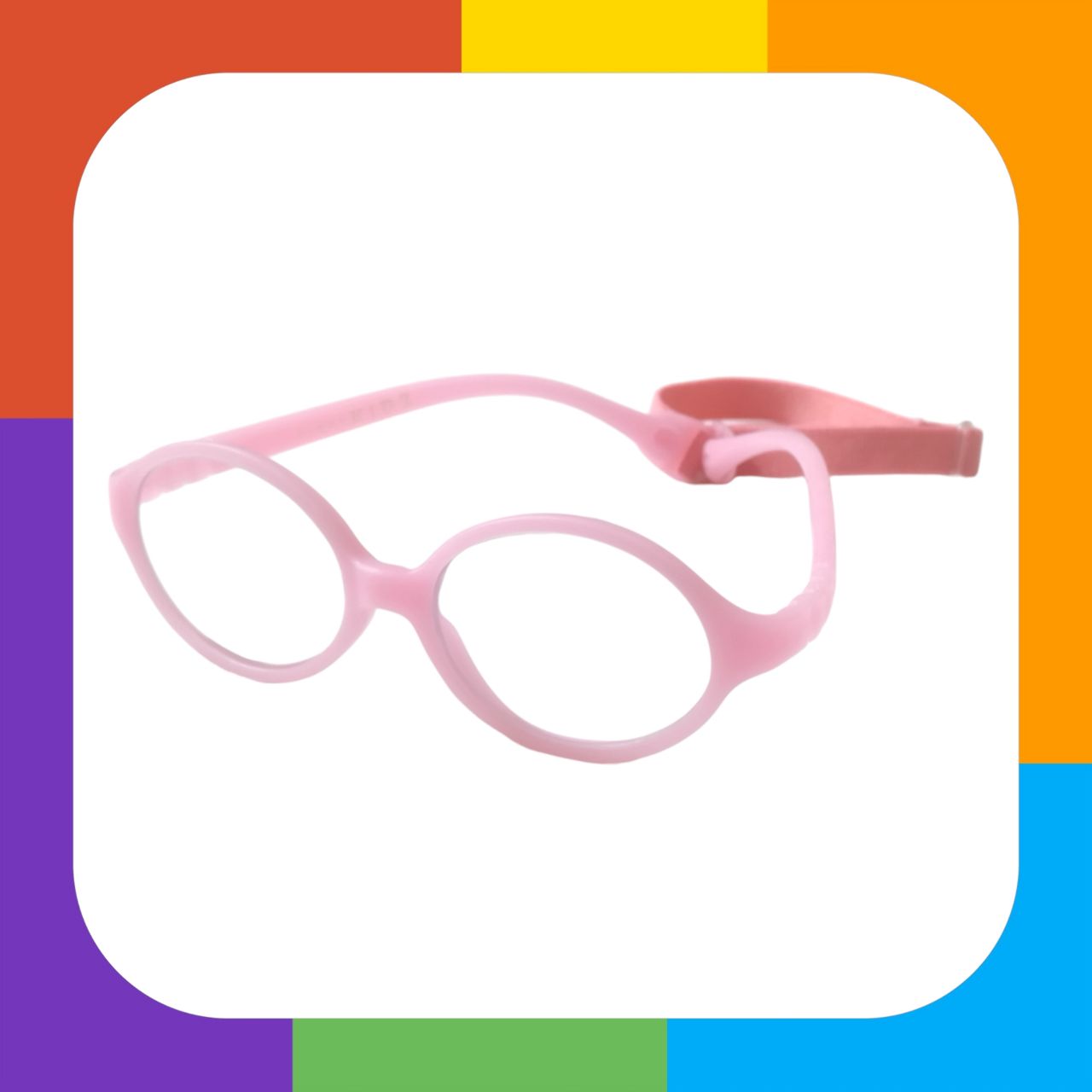 Pink Trendy Kids Flexible Unbreakable Glasses with Blue Light Filter Lenses 1202