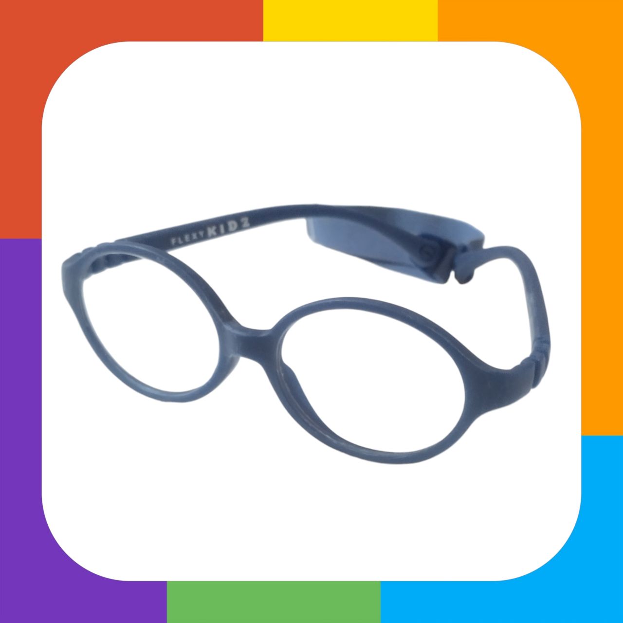 Blue Trendy Kids Flexible Unbreakable Glasses with Blue Light Filter Lenses 1202