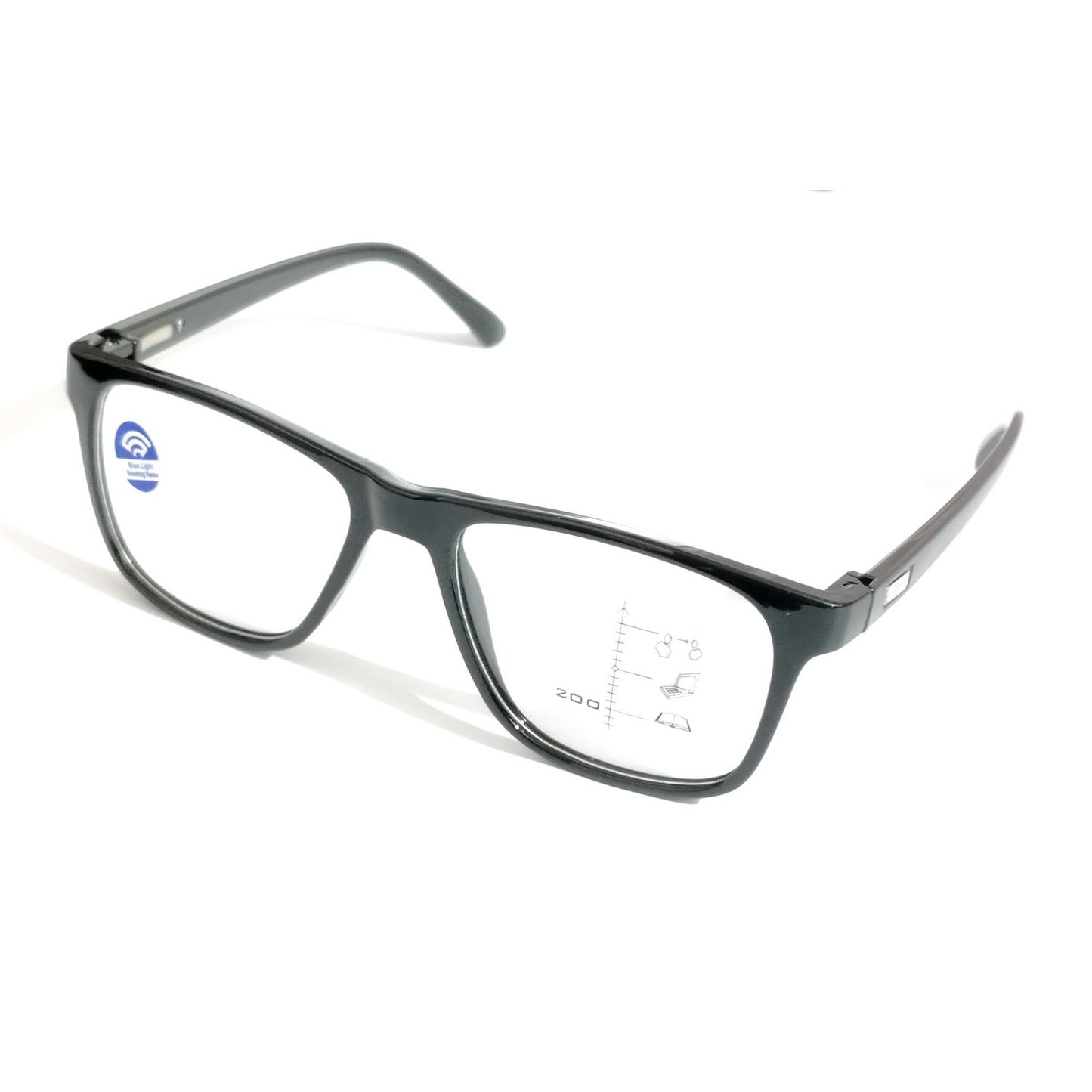 Large Rectangle Black Progressive Multifocal