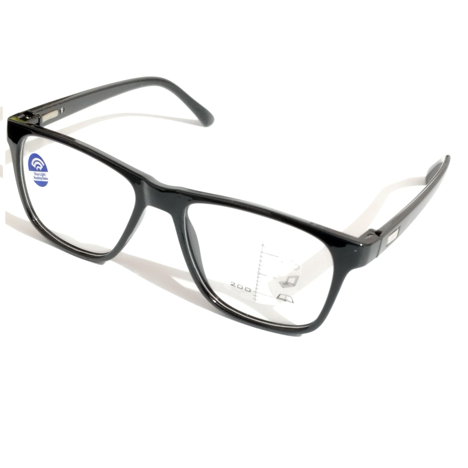 Large Rectangle Black Progressive Multifocal