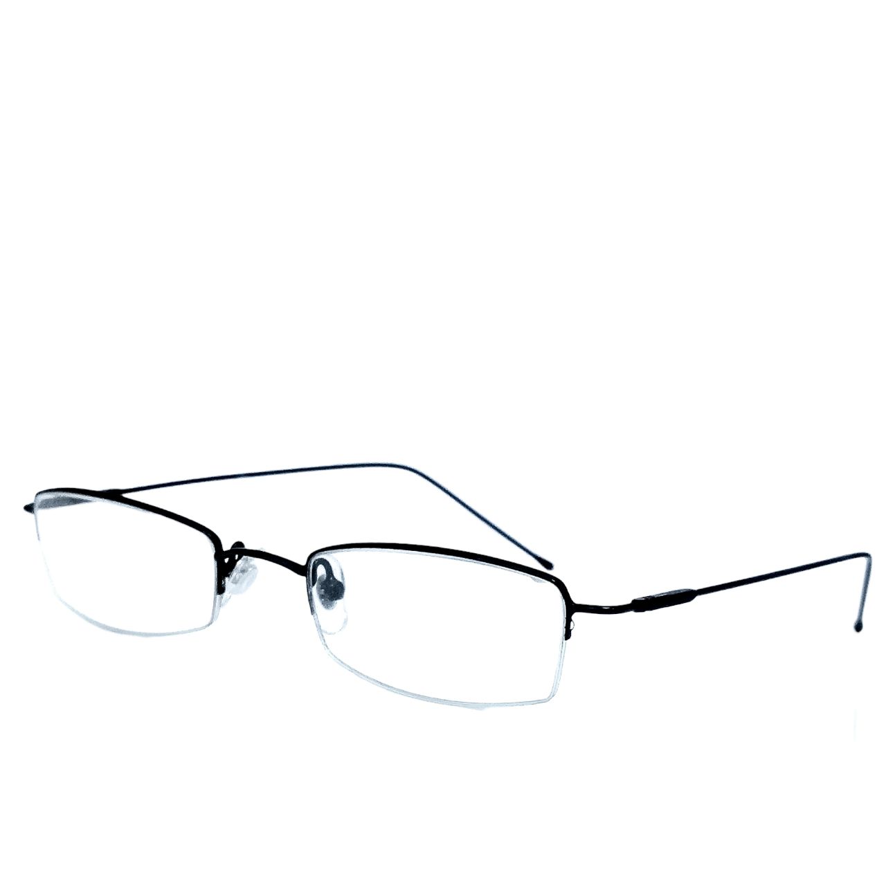 Black Lightweight Supra Half Frame Glasses CA0298