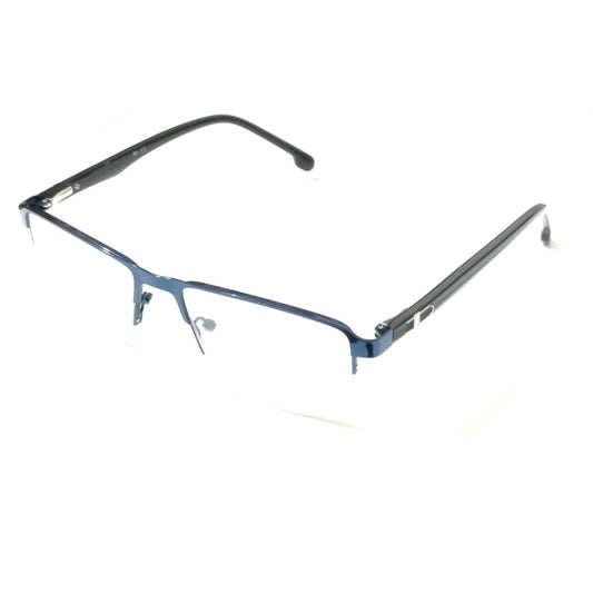 Luxury Executive Blue Square Half Frame Supra Glasses