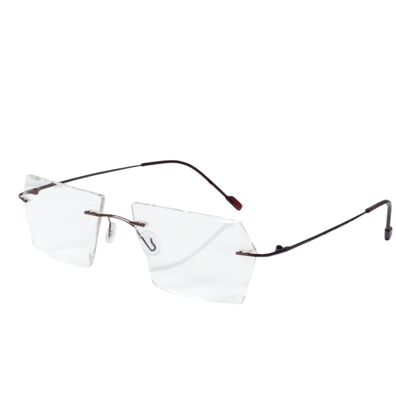 Luxury Executive unscrupulous Brown Rimless Glasses