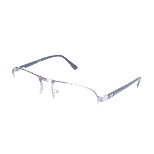 Luxury Executive Rectangle Silver Supra Half Frame Glasses