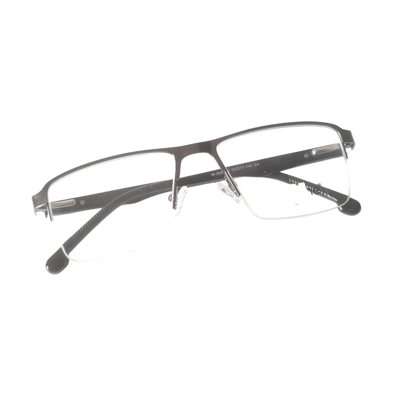 Luxury Executive Grey Square Half Frame Supra Glasses