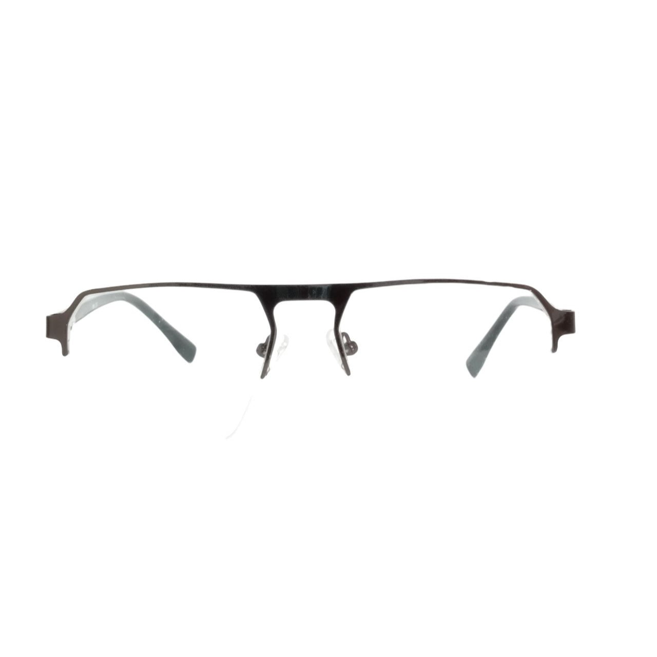 Luxury Executive Rectangle Brown Supra Half Frame Glasses