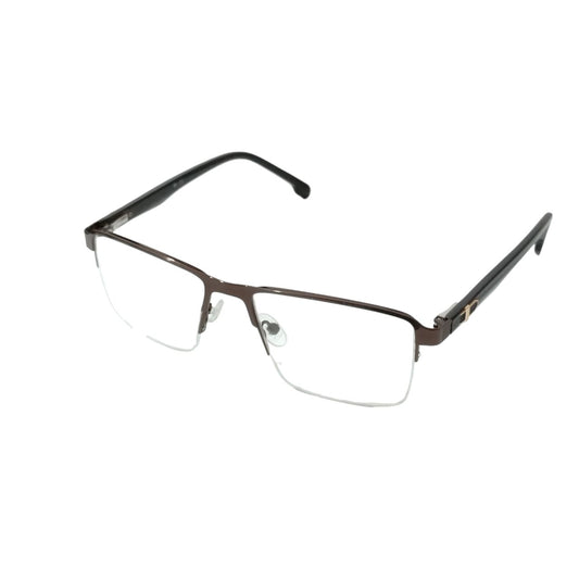 Luxury Executive Square Half Frame Supra Glasses Brown