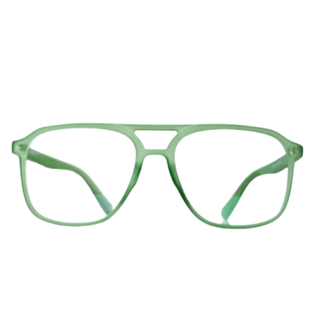 Mint Green Pilot-Style Glasses with Frosted Finish