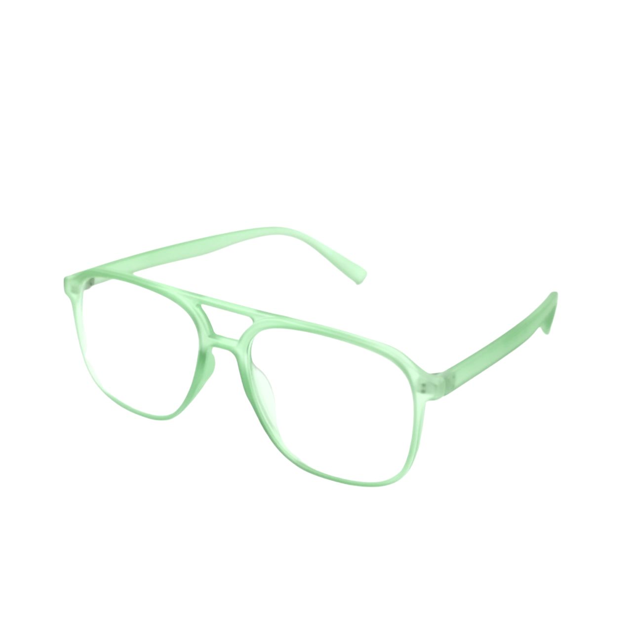 Mint Green Pilot-Style Glasses with Frosted Finish