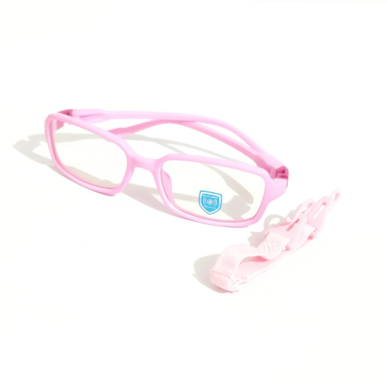 Rectangle Unbreakable Kids Flexible Glasses with Strap Glasses Retainer Age 4 to 7 Years S308