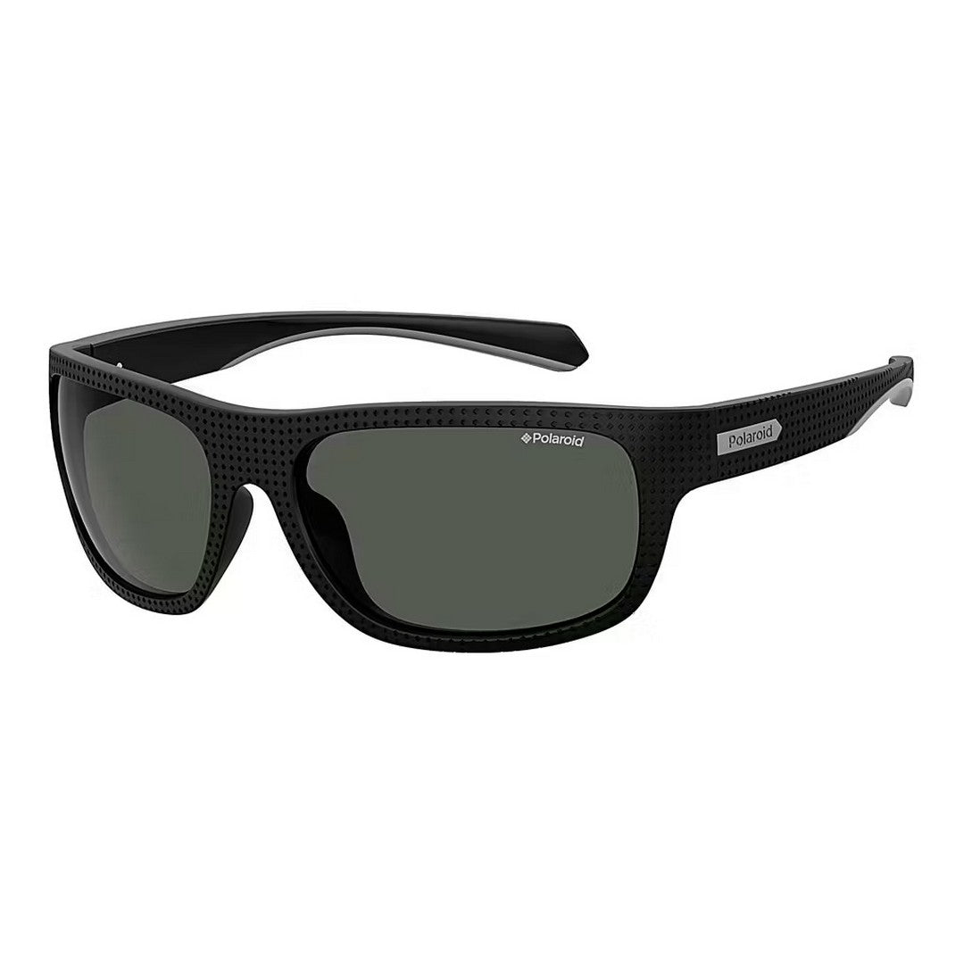 Black Polarized Wraparound Sports Sunglasses