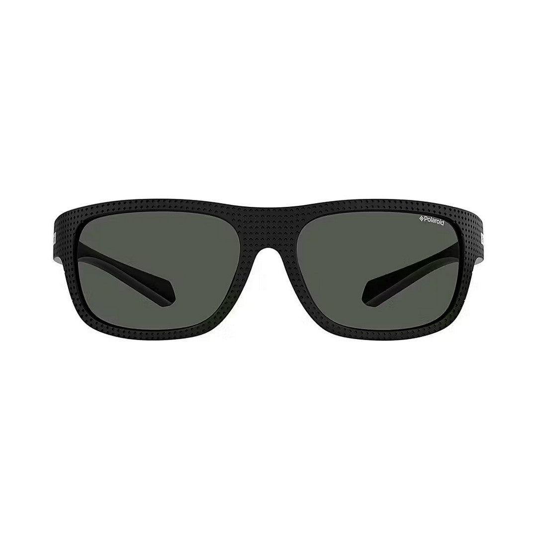 Black Polarized Wraparound Sports Sunglasses