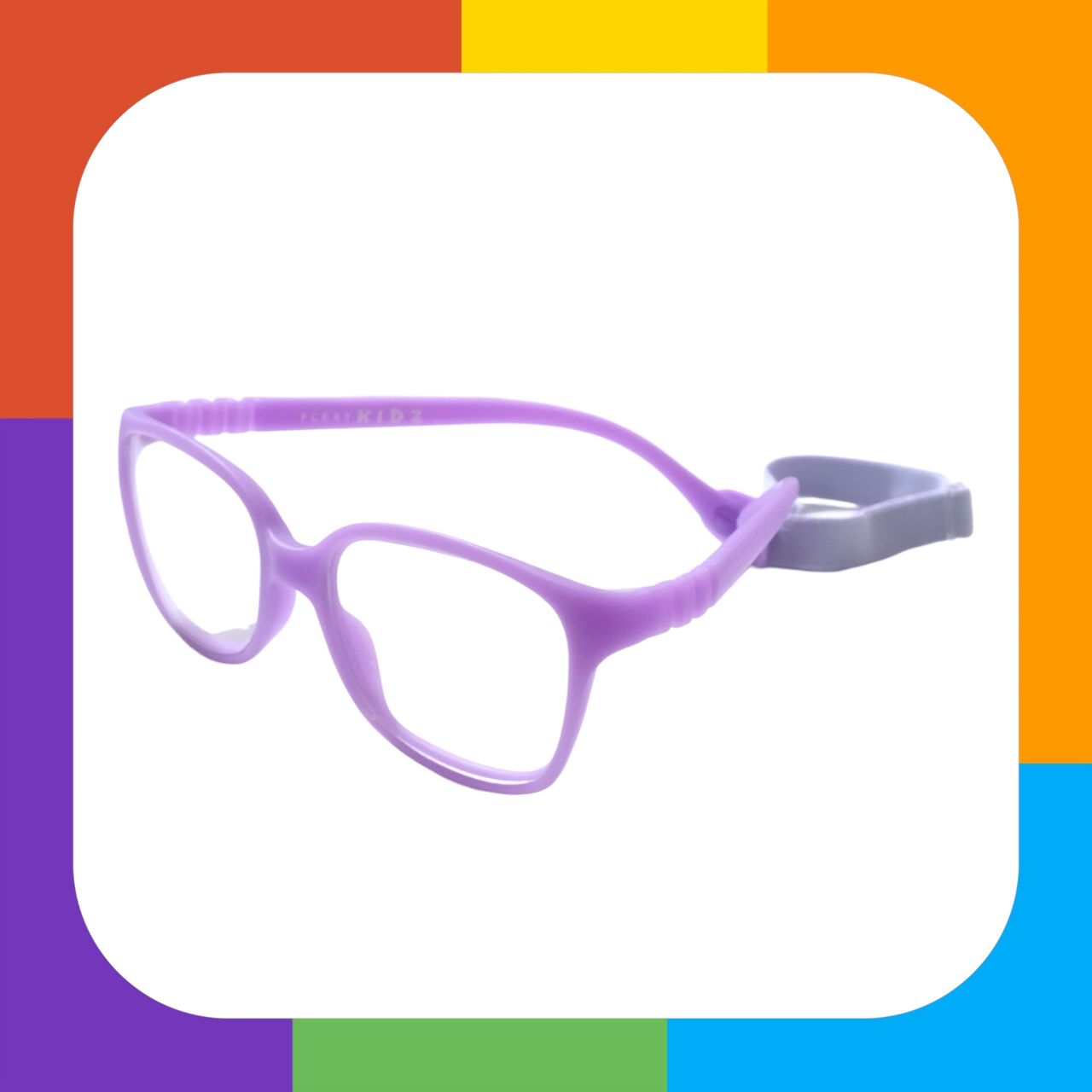 Purple Trendy Kids Flexible Unbreakable Glasses with Blue Block Filter Lenses 1302