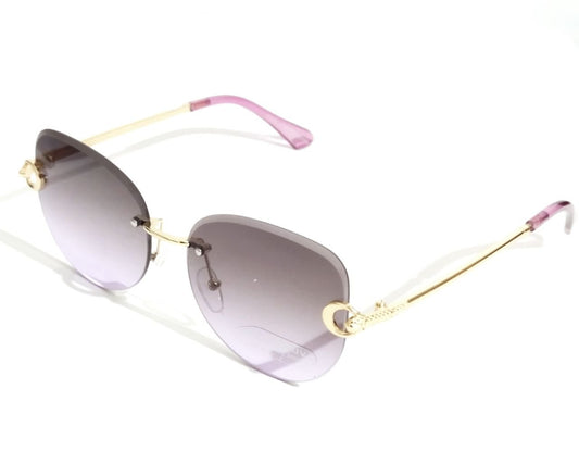 Purple Rimless Sunglasses for Women