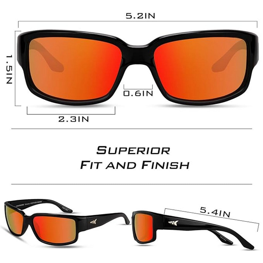 Mirrored Polarized Sports Sunglasses Ideal for Cricket Cycling Driving Running