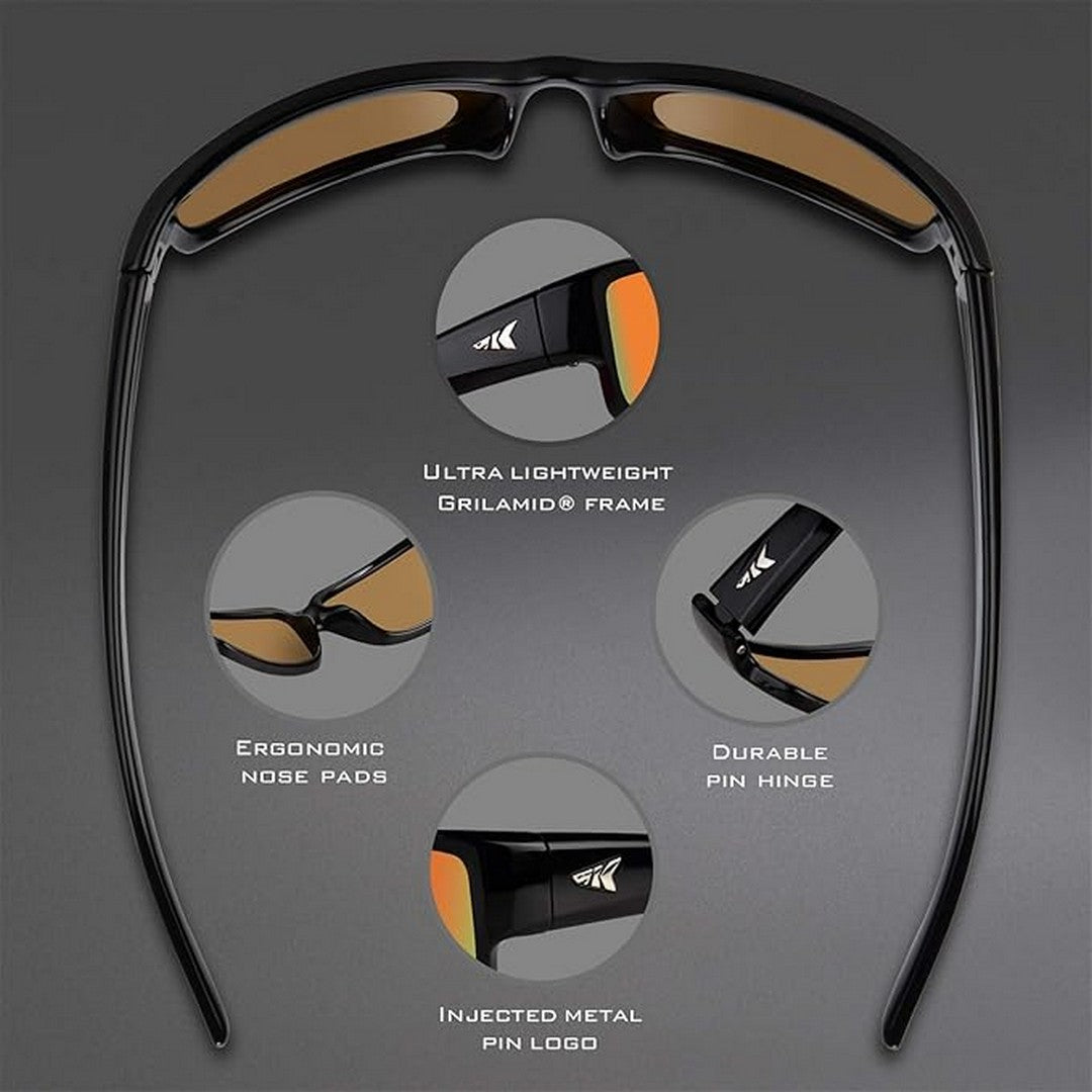 Mirrored Polarized Sports Sunglasses Ideal for Cricket Cycling Driving Running