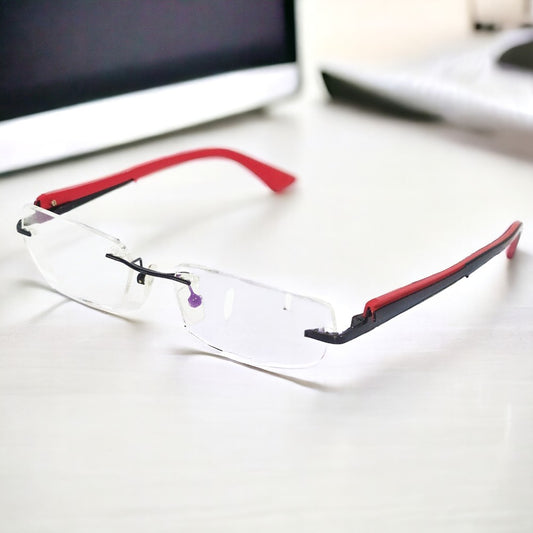 Rimless Computer Glasses with Anti Glare Coating 35081