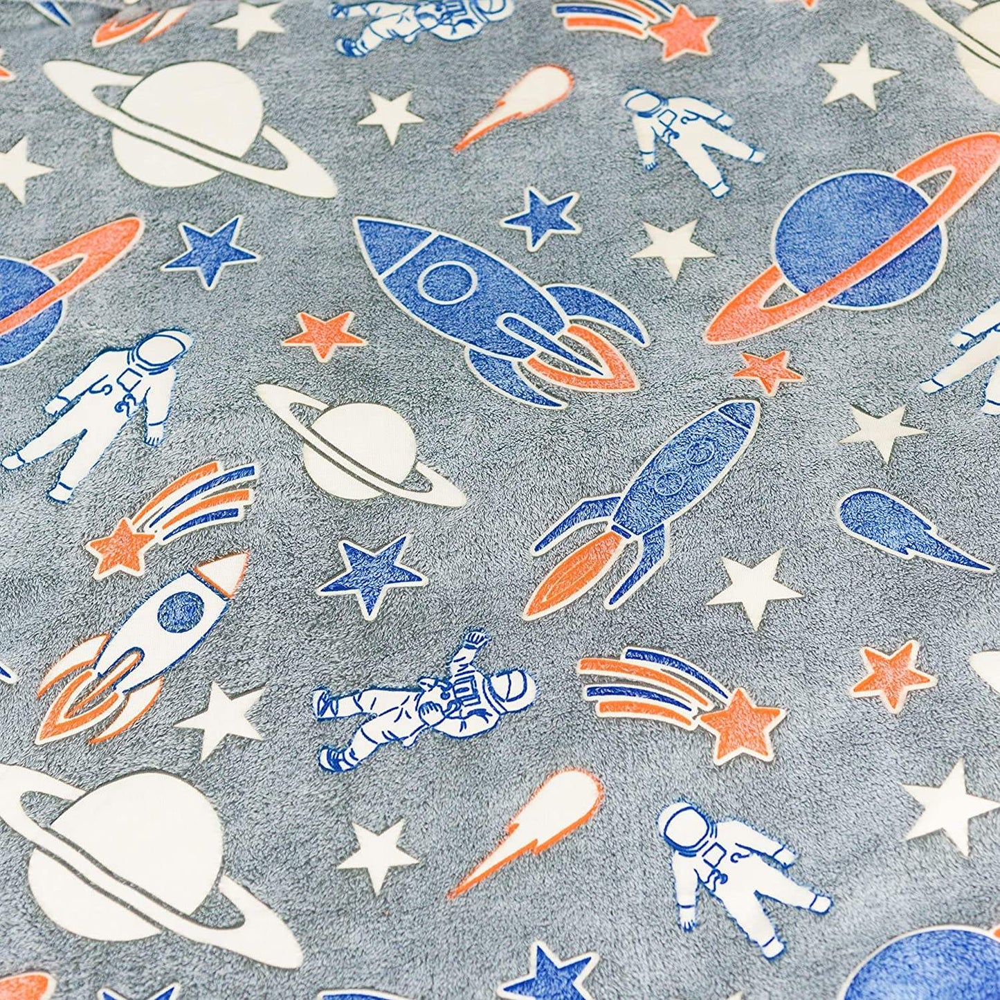 Rocket Space Glow in The Dark Blanket for Kids - Best Gift For Kids