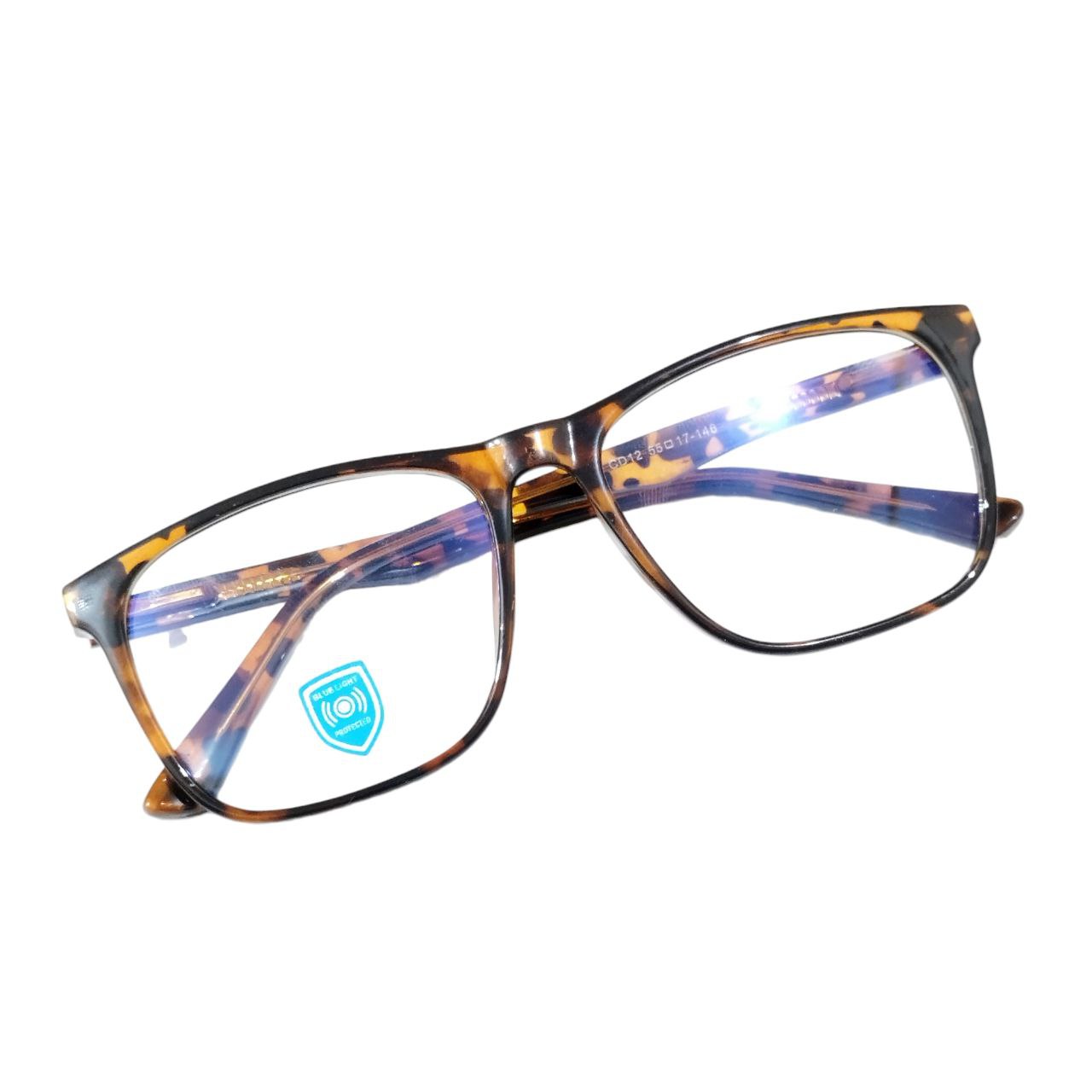 Square Full Frame Glasses with Blue Light Protection 