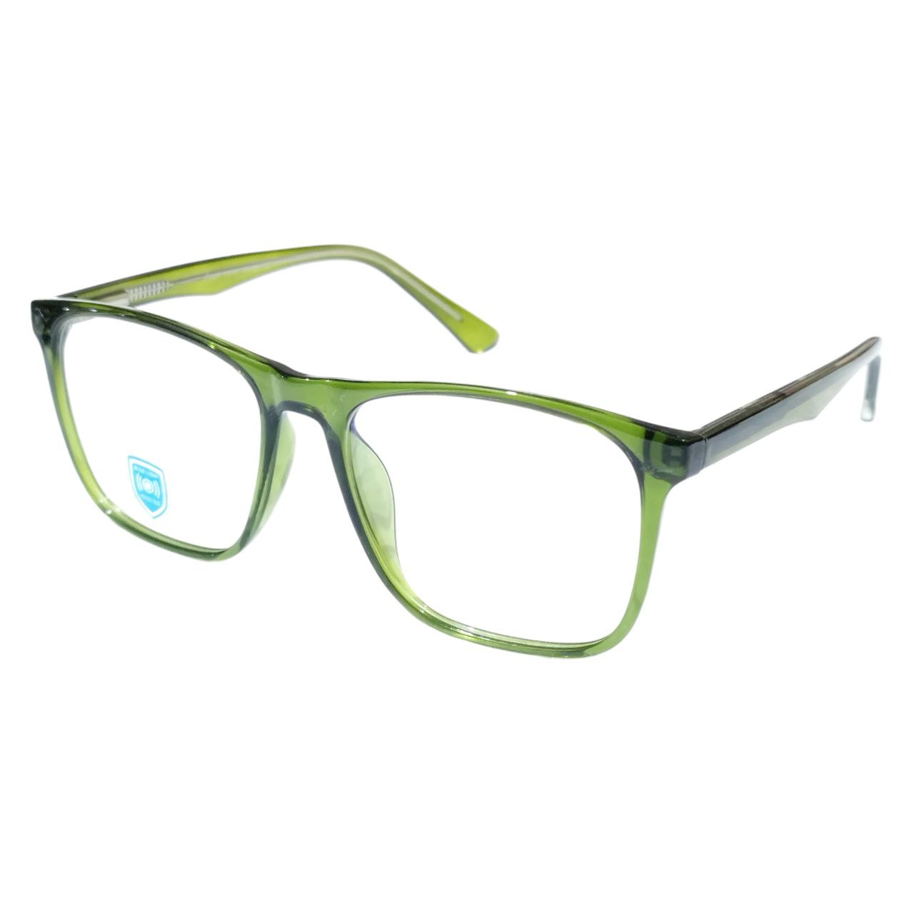 Luxury Stylish Square Full Frame Glasses – Green | Blue Light Protection M12