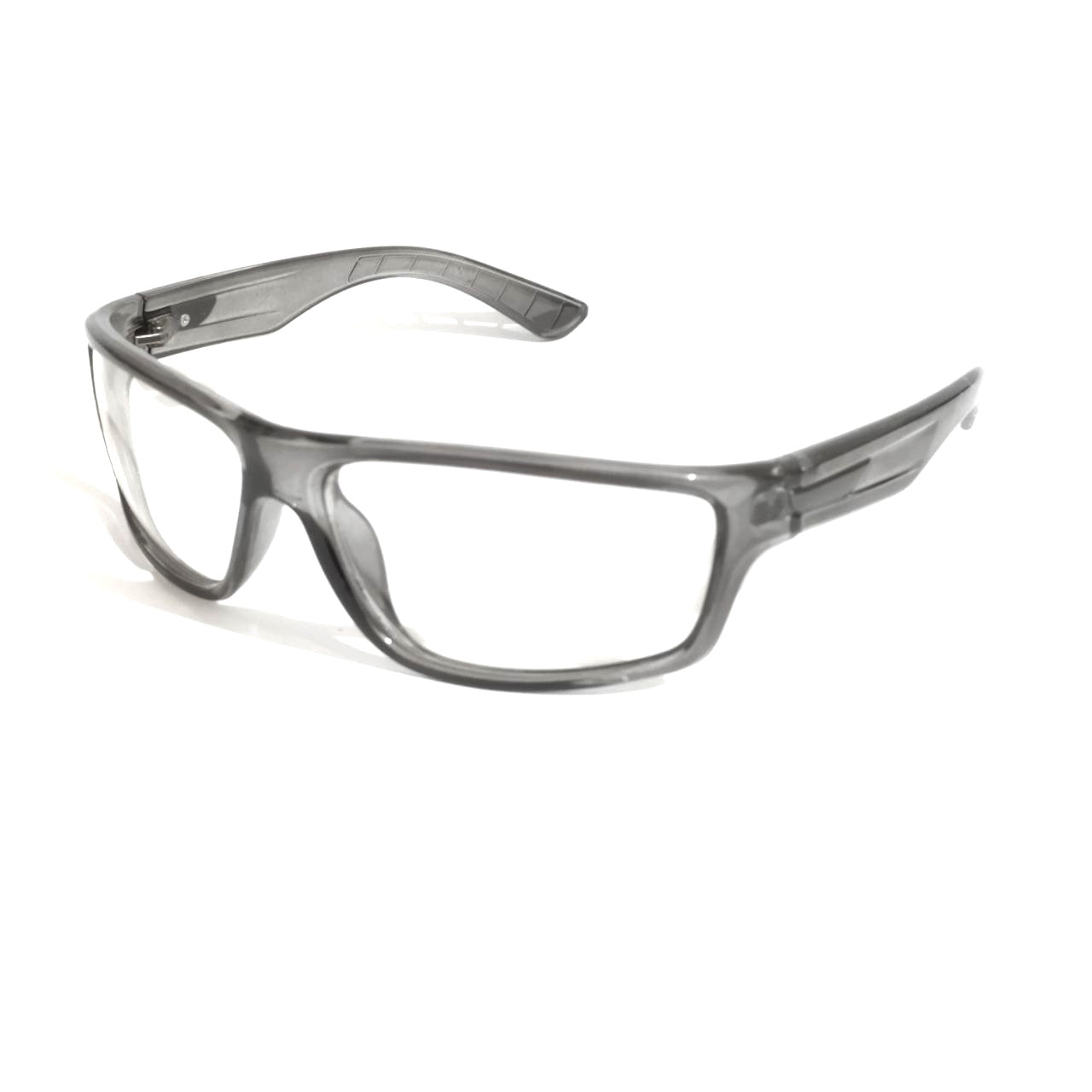 Transparent Grey Frame Wraparound Sports Cycling Photochromic Sunglasses