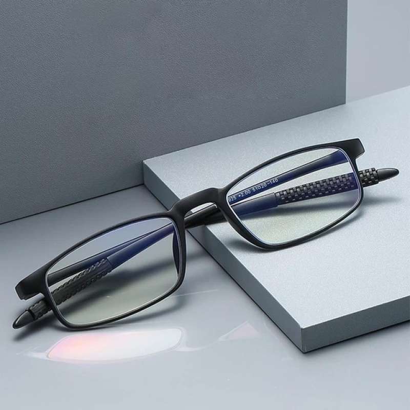 Blue Flexible Memory Anti Blue Light Reading Glasses