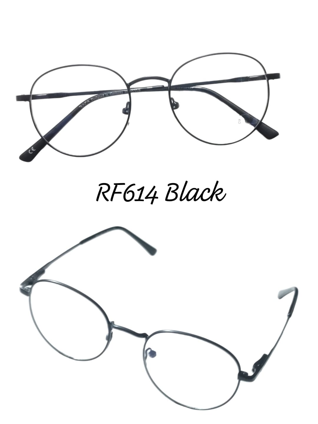 Large Executive Black Color Retro Round Spectacle Frame Glasses