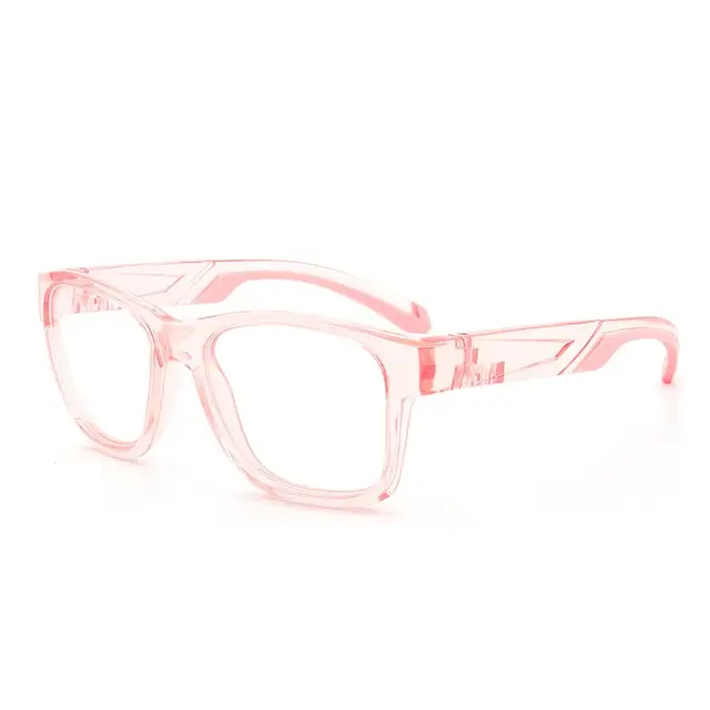 EYESafety Prescription Safety Glasses with Side Shields Pink Transparent Glasses