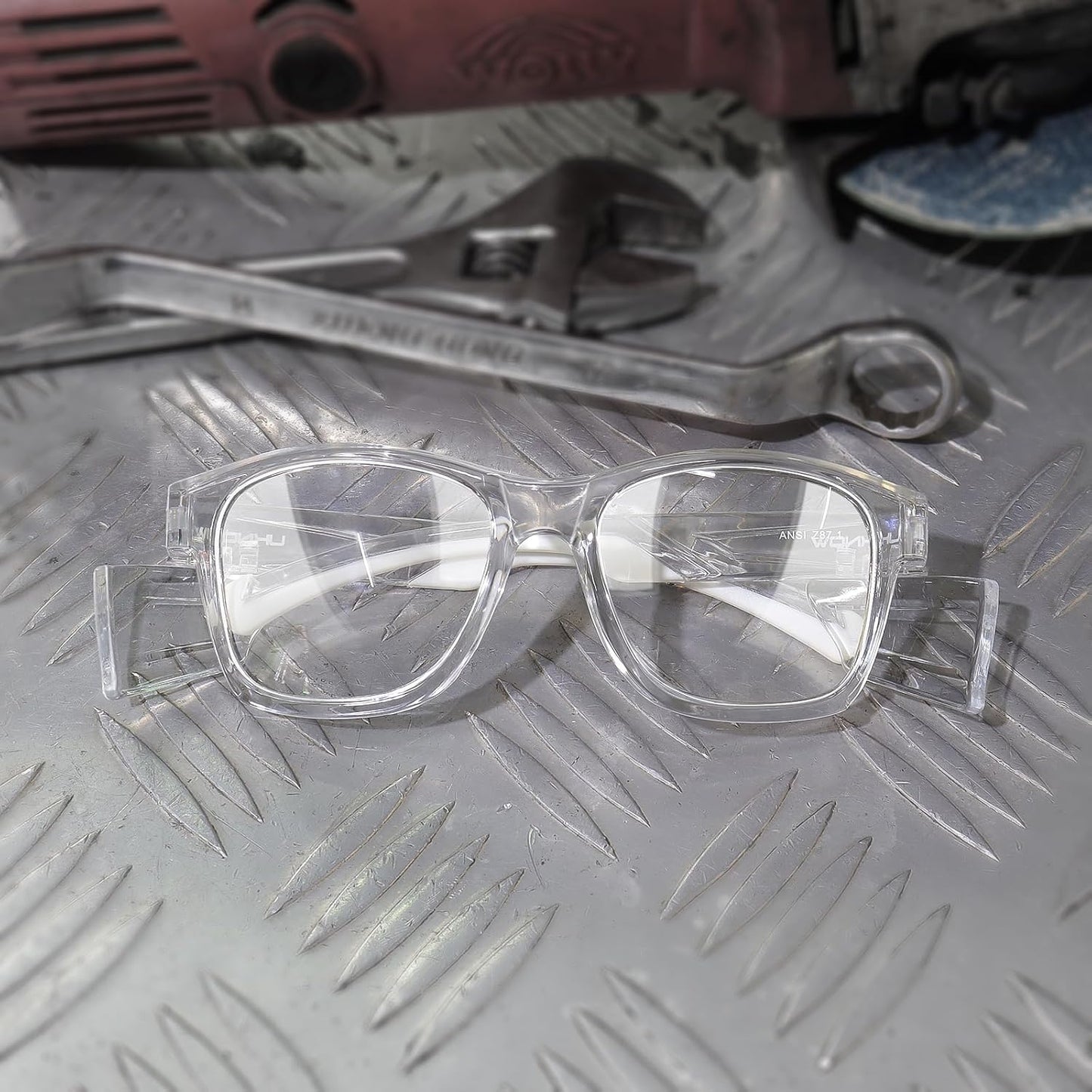 EYESafety Prescription Safety Glasses with Side Shields Clear Transparent Glasses