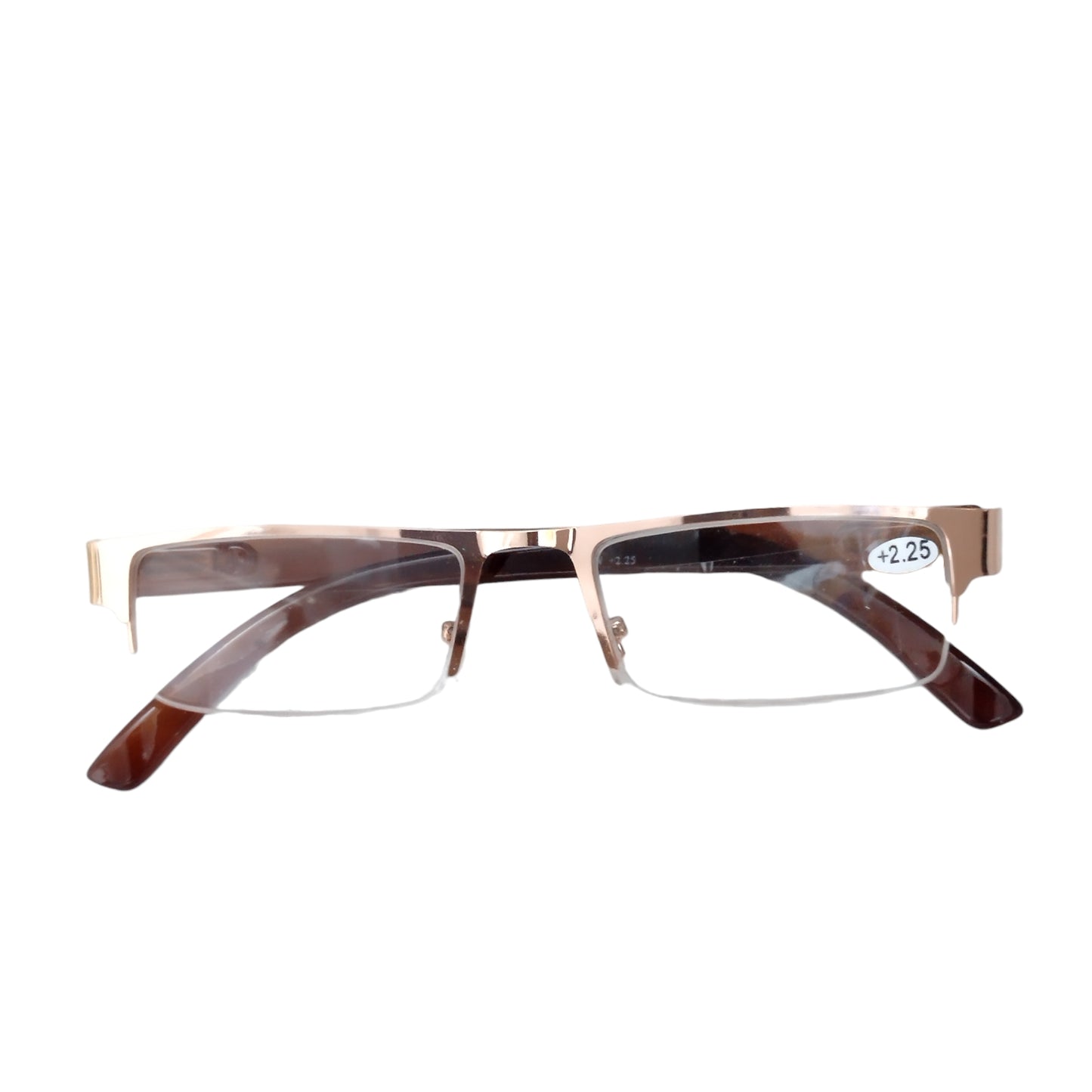 Supra Reading Glasses - Classic Gold Metal Frame with Spring Hinges