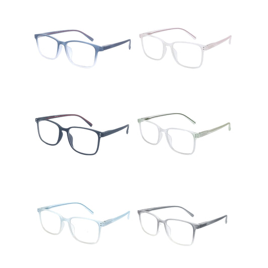 Frosted Transparent Rectangle Anti Blue Light Glasses