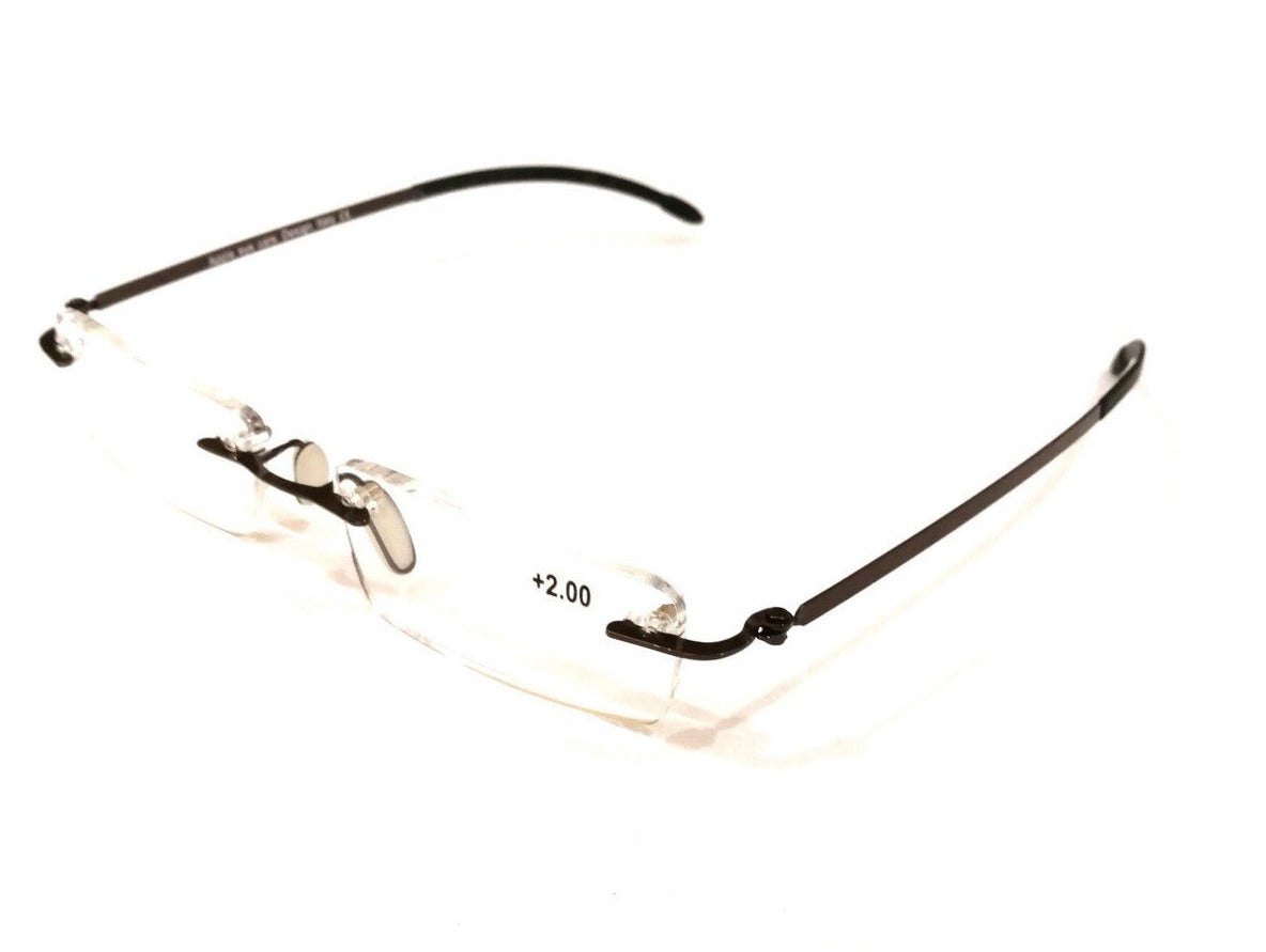 Slim rimless cheap reading glasses