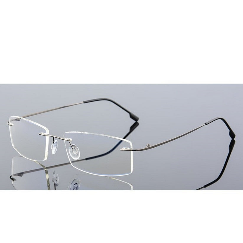 Rimless Frames Frameless Specs Blue Light Glasses For Men and Women Ey ...