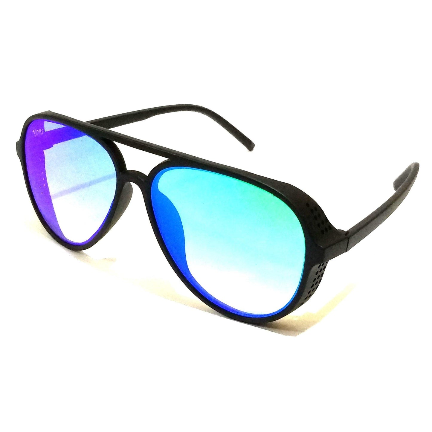 Buy Blue Mirror Steampunk Aviator Sunglasses for Men - Glasses India Online in India