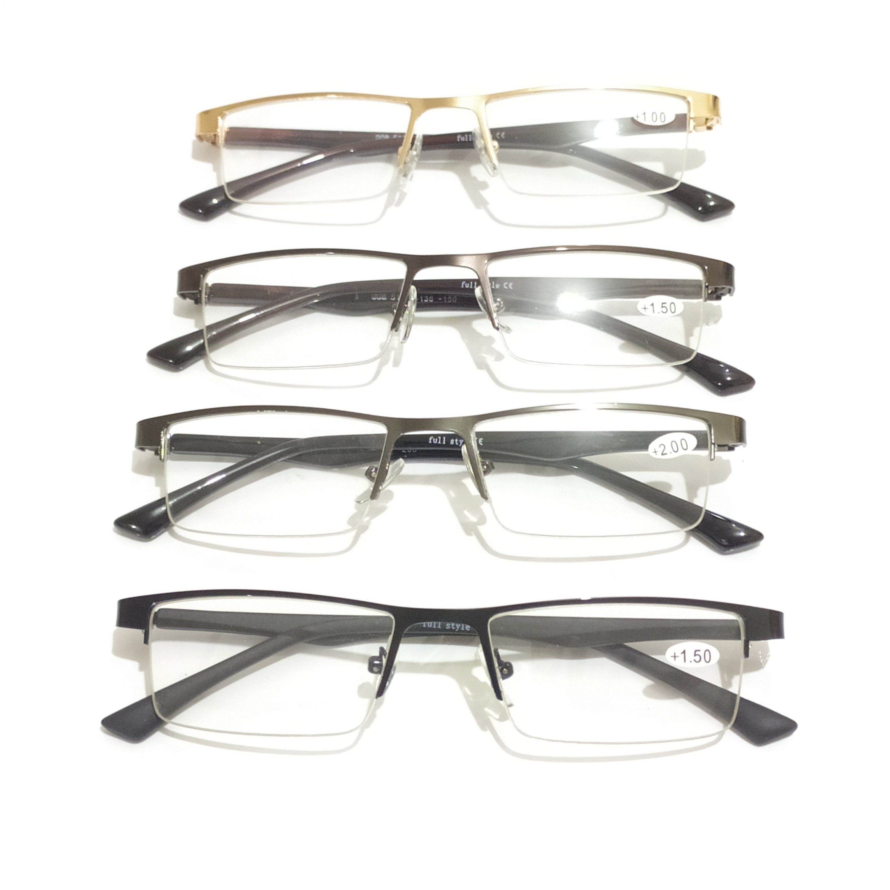 Rectangle Metal Half Frame Supra Reading Glasses for Men and Women Online Glasses India Online